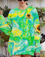 We Are All Hippies at Heart Sunflower Tie Dye Hippie Graphic AOP Shirts _13_ zcfED