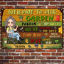 Welcome To Our Garden Personalized Metal Sign_2_79b5560b f753 4bbd 9a9c 9fd6dd863a3b