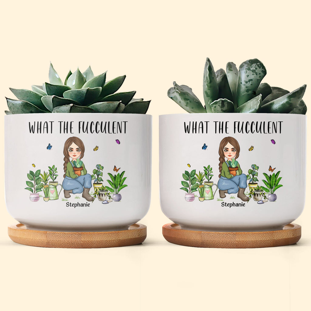 What The Fucculent Personalized Ceramic Plant Pot_2_00c32c22 f191 4243 8964 9a7b838ad11d