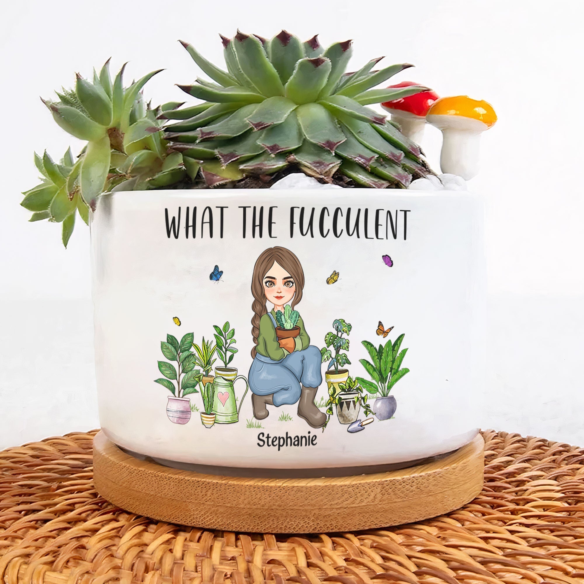 What The Fucculent Personalized Ceramic Plant Pot_3_5b9a3170 becd 45ec bb17 c3336e400b13