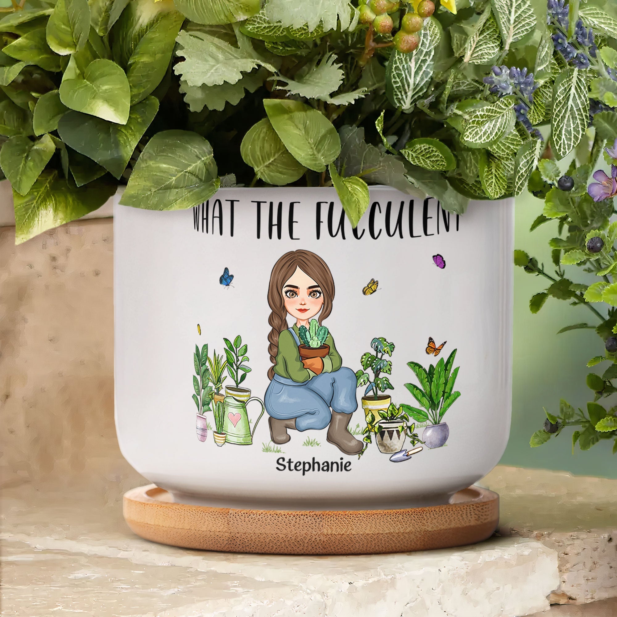 What The Fucculent Personalized Ceramic Plant Pot_4_c6ab80ab 33f6 4086 bcd0 6d3e061fb6c2