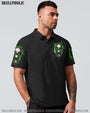 When I Was Born The Devil Said Oh S Competition Green Flame Skull Bold Graphic AOP Shirts _9_ oBemH