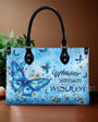 Whisper Words of Wisdom Let It Be Blue Butterfly Floral Hippie Leather Bag _1_ QjxSj