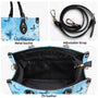 Whisper Words of Wisdom Let It Be Blue Butterfly Floral Hippie Leather Bag _6_ 4g9jE