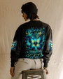 Whisper Words of Wisdom Let It Be Blue Butterfly Hippie Style AOP Shirts _9_ ooqhQ