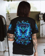 Whisper Words of Wisdom Let It Be Blue Butterfly Inspirational Graphic AOP Shirts _1_ Y3L0j