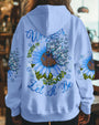 Whisper Words of Wisdom Let It Be Blue Sunflower with Butterfly Quote Graphic AOP Shirts _5_ uipgz