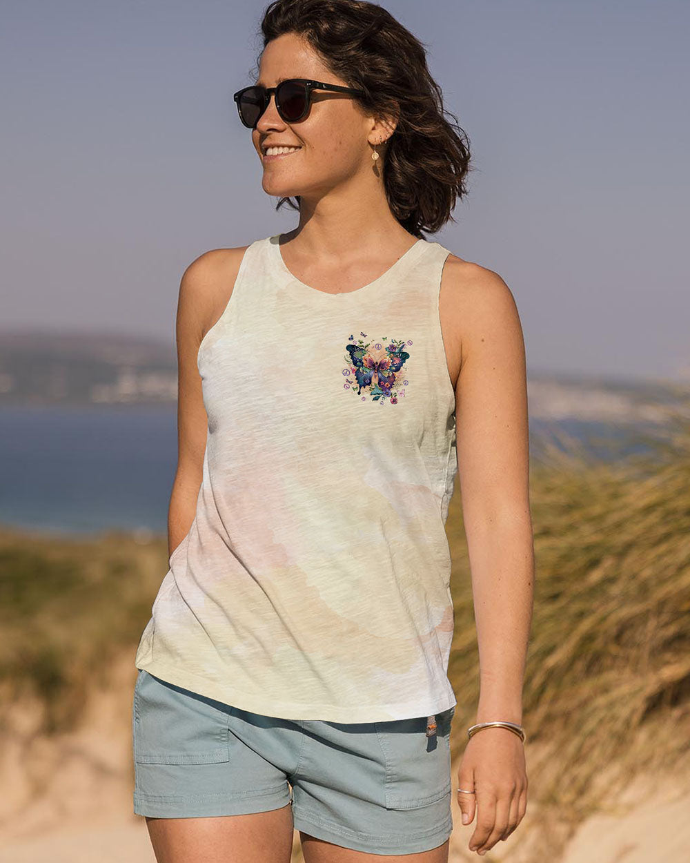 Whisper Words of Wisdom Let It Be Butterfly Floral Graphic AOP Shirts _10_ UaQ8F