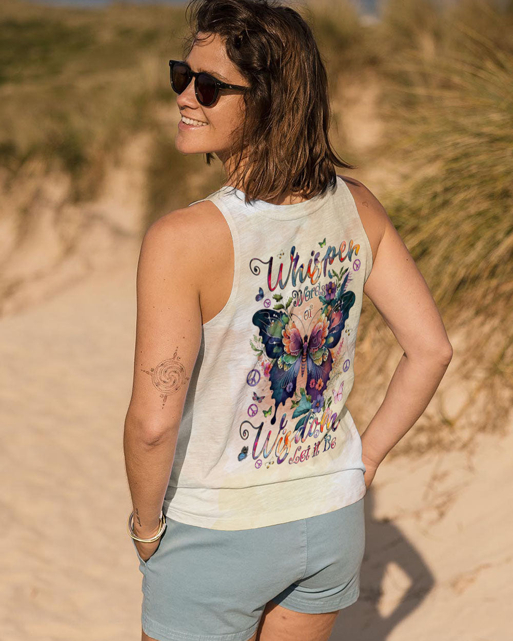 Whisper Words of Wisdom Let It Be Butterfly Floral Graphic AOP Shirts _11_ AtLju