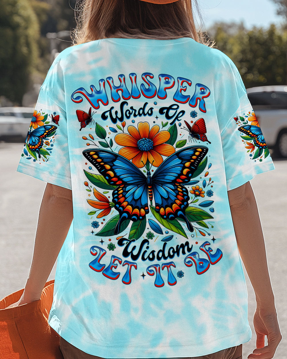 Whisper Words of Wisdom Let It Be Butterfly _26 Sunfloral Tie Dye AOP Shirts _3_ hS8D7