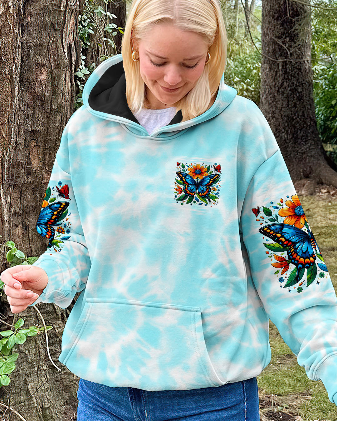 Whisper Words of Wisdom Let It Be Butterfly _26 Sunfloral Tie Dye AOP Shirts _4_ DIik1