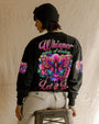 Whisper Words of Wisdom Let It Be Colorful Butterfly Vibrant Quote Graphic AOP Shirt _9_ JMyx7