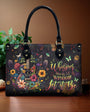 Whisper Words of Wisdom Let It Be Floral Guitar Music Hippie Leather Bag _5_ SAVZe
