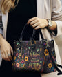Whisper Words of Wisdom Let It Be Floral Guitar Music Hippie Leather Bag _6_ lzdeP