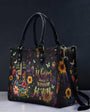 Whisper Words of Wisdom Let It Be Floral Guitar Music Hippie Leather Bag _7_ Bc9v0