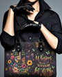 Whisper Words of Wisdom Let It Be Floral Guitar Music Hippie Leather Bag _8_ H1Dqf