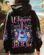 Whisper Words of Wisdom Let It Be Floral Guitar Musical Boho AOP Shirts _1_ 43VwU