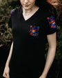 Whisper Words of Wisdom Let It Be Flower Guitar with Beach Graphic for Women AOP Shirts _4_ zheHG