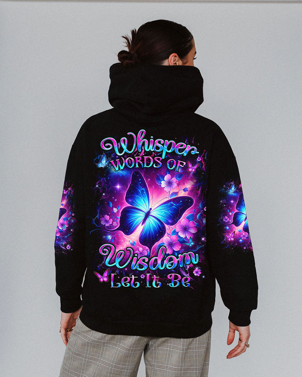 Whisper Words of Wisdom Let It Be Galaxy Butterfly Floral Design AOP Shirts _8_ Sp9Io