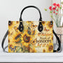 Whisper Words of Wisdom Let It Be Hippie Sunflower and Butterfly Leather Bag _1_ Mdmvm