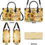 Whisper Words of Wisdom Let It Be Hippie Sunflower and Butterfly Leather Bag _2_ ugc6s