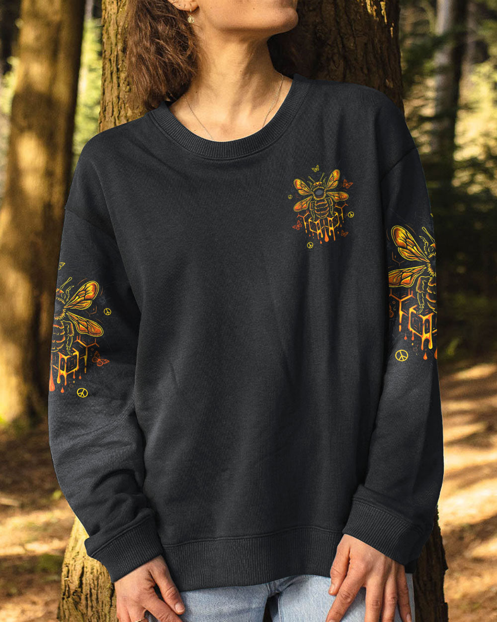 Whisper Words of Wisdom Let It Be Inspirational Bee Nature Graphic AOP Shirts _9_ x90Ae