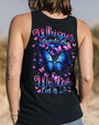 Whisper Words of Wisdom Let It Be Inspirational Blue Butterfly AOP Shirts _10_ 6HJuo
