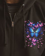 Whisper Words of Wisdom Let It Be Inspirational Blue Butterfly AOP Shirts _8_ T7agX