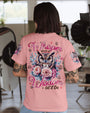 Whisper Words of Wisdom Let It Be Owl Peace Symbol Floral Design AOP Shirts _10_ aNAat
