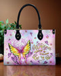 Whisper Words of Wisdom Let It Be Pastel Butterfly Peace Sign Hippie Leather Bag _1_ 7ANve