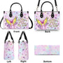 Whisper Words of Wisdom Let It Be Pastel Butterfly Peace Sign Hippie Leather Bag _5_ KuTEC