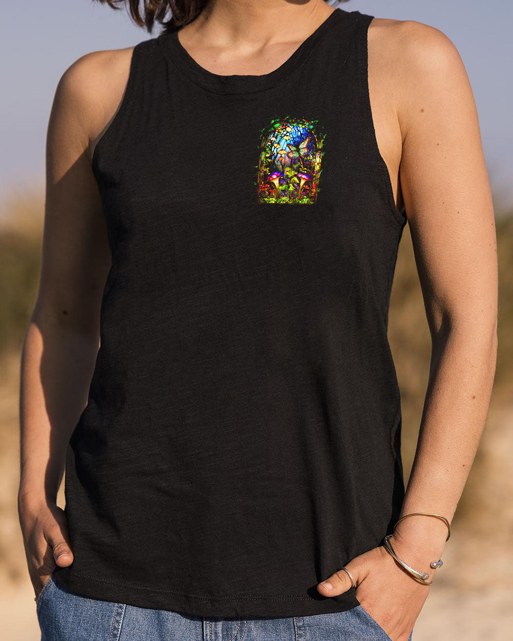 Whisper Words of Wisdom Let It Be Psychedelic Mushroom Butterfly AOP Shirts _6_ rYQIp