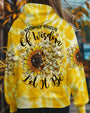 Whisper Words of Wisdom Let It Be Sunflower Tie Dye Yellow Peace Sign Graphic AOP Shirts _9_ x3P0m