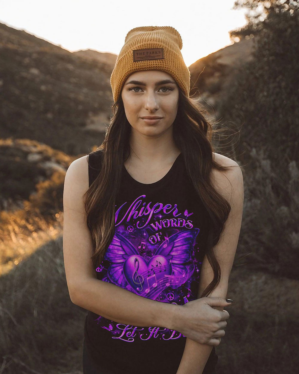 Whisper Words of Wisdom Let it Be Purple Butterfly Music Heart AOP Shirts _5_ UcE4X