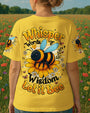 Whisper Words of Wisdom Let it Bee Sunflowers and Bees Design AOP Shirts _1_ oIbdH
