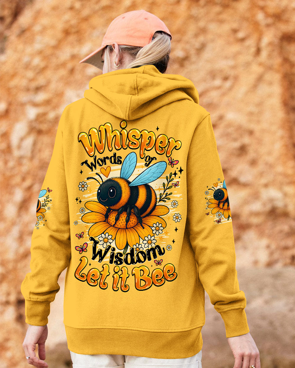 Whisper Words of Wisdom Let it Bee Sunflowers and Bees Design AOP Shirts _7_ iOJ4n