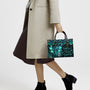Whisper Words of Wisdom Let it be Dragonfly and Peace Symbol Hippie Leather Bag _11_ fcdoQ