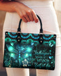 Whisper Words of Wisdom Let it be Dragonfly and Peace Symbol Hippie Leather Bag _3_ EHXka