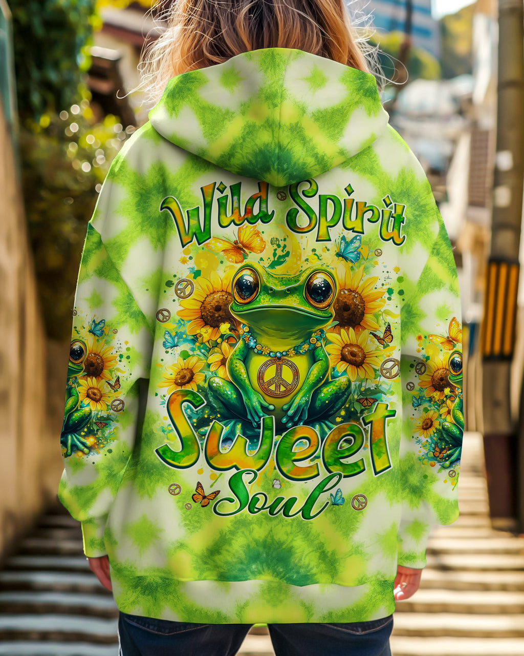 Wild Spirit Sweet Soul Hippie Frog Sunflower Tie Dye AOP Shirts _1_ 9IL4s