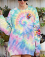 Wildflowers Dont Care Where They Grow Colorful Floral Tie Dye Pullover for Women AOP Shirts _2_ xqyUy