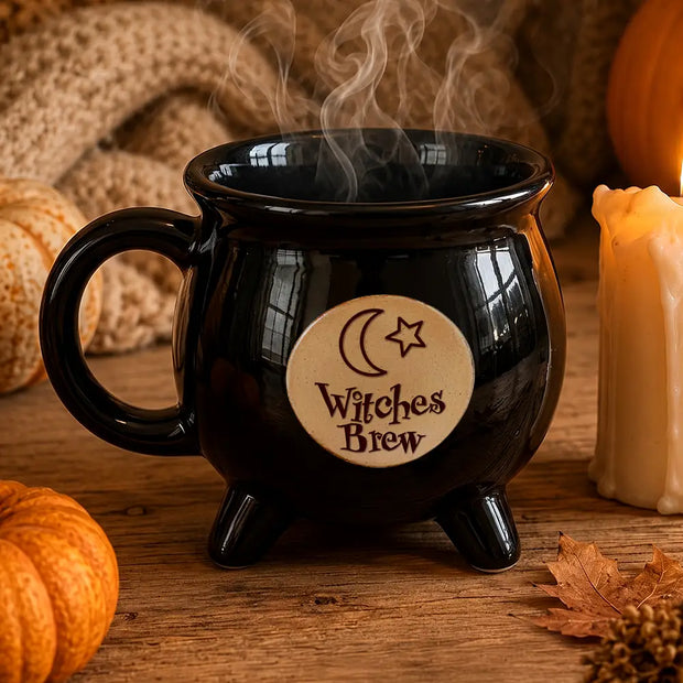 Witches Brew Halloween Style - Personalized Cauldron Mug - Gift For Halloween