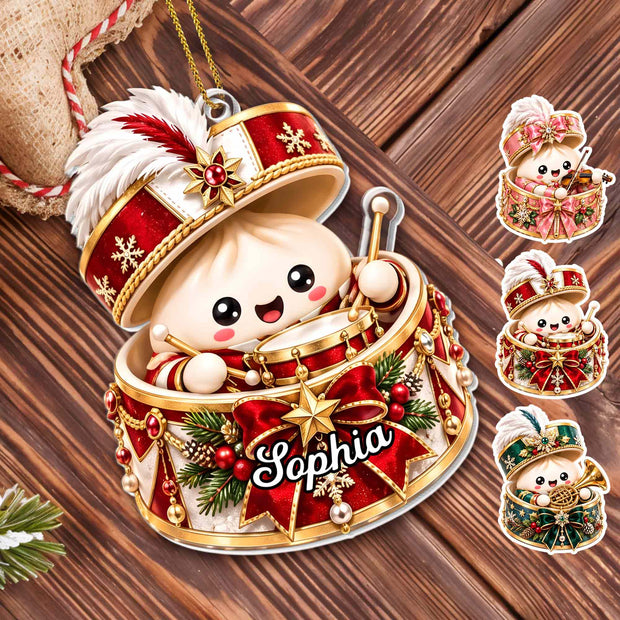 Cute Dumpling Music - Personalized Acrylic Ornament - Gift For Kids