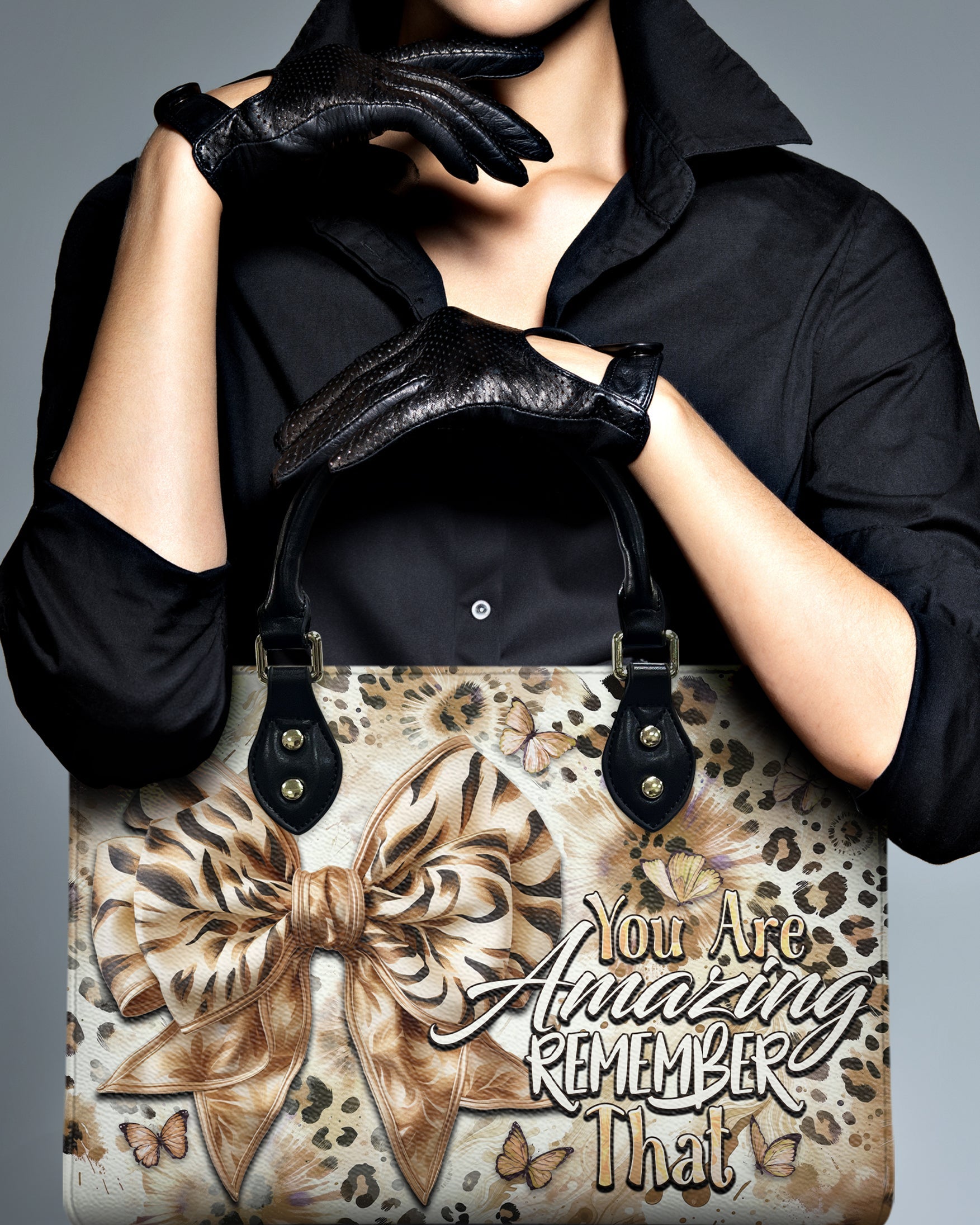 You Are Amazing Remember That Leopard Bow Design for Women Hippie Leather Bag _8_ hvyko