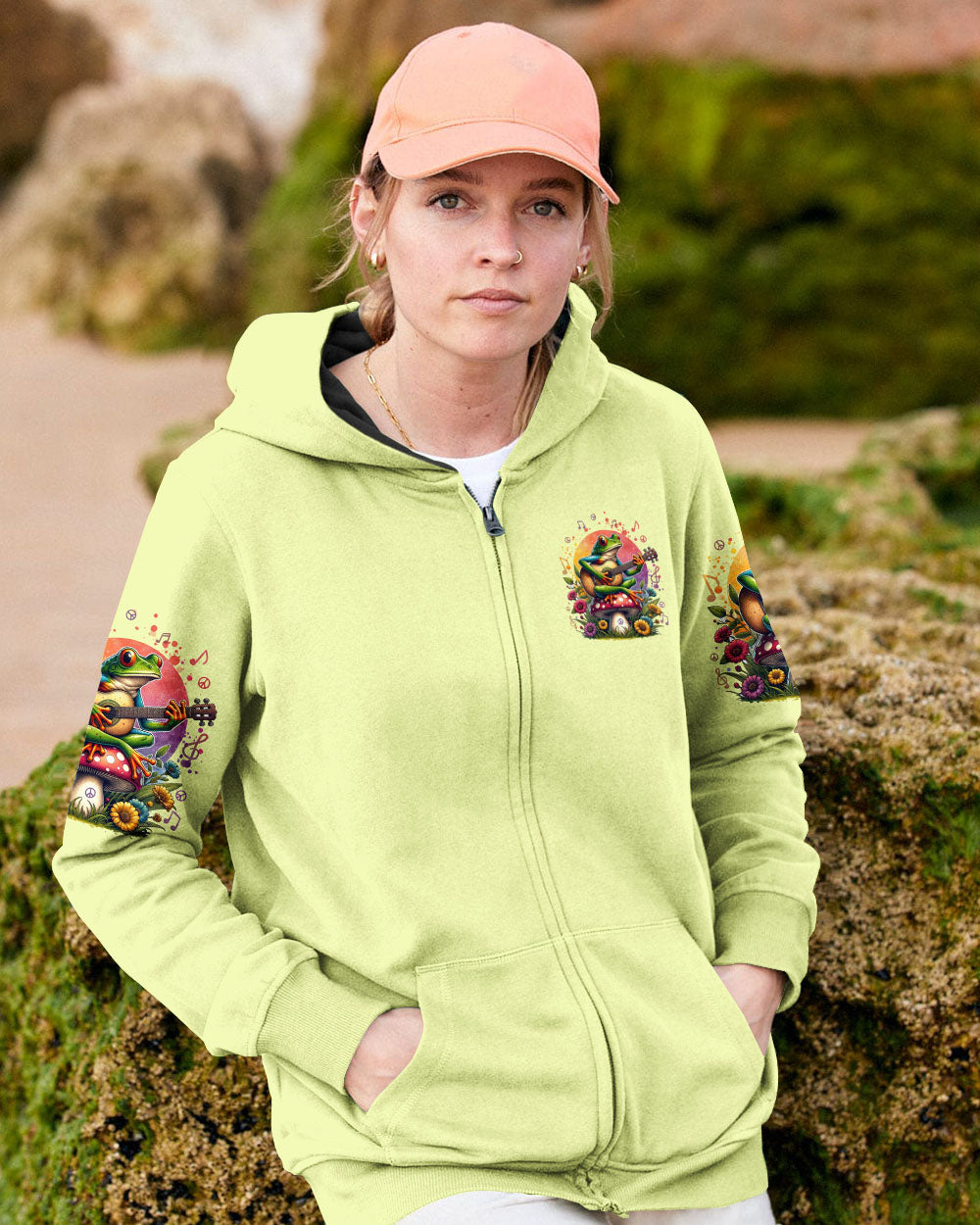 Your Life Is Your Song Sing It Loud Sing It Proud Frog Hippie Guitar Floral AOP Shirts _8_ 9CEU3