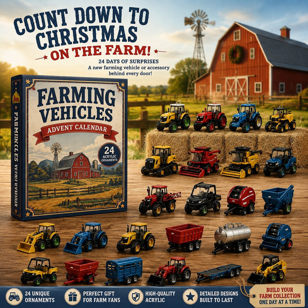 Farming Vehicles World Advent - Box Advent Calendar - Christmas Gift For Farmers