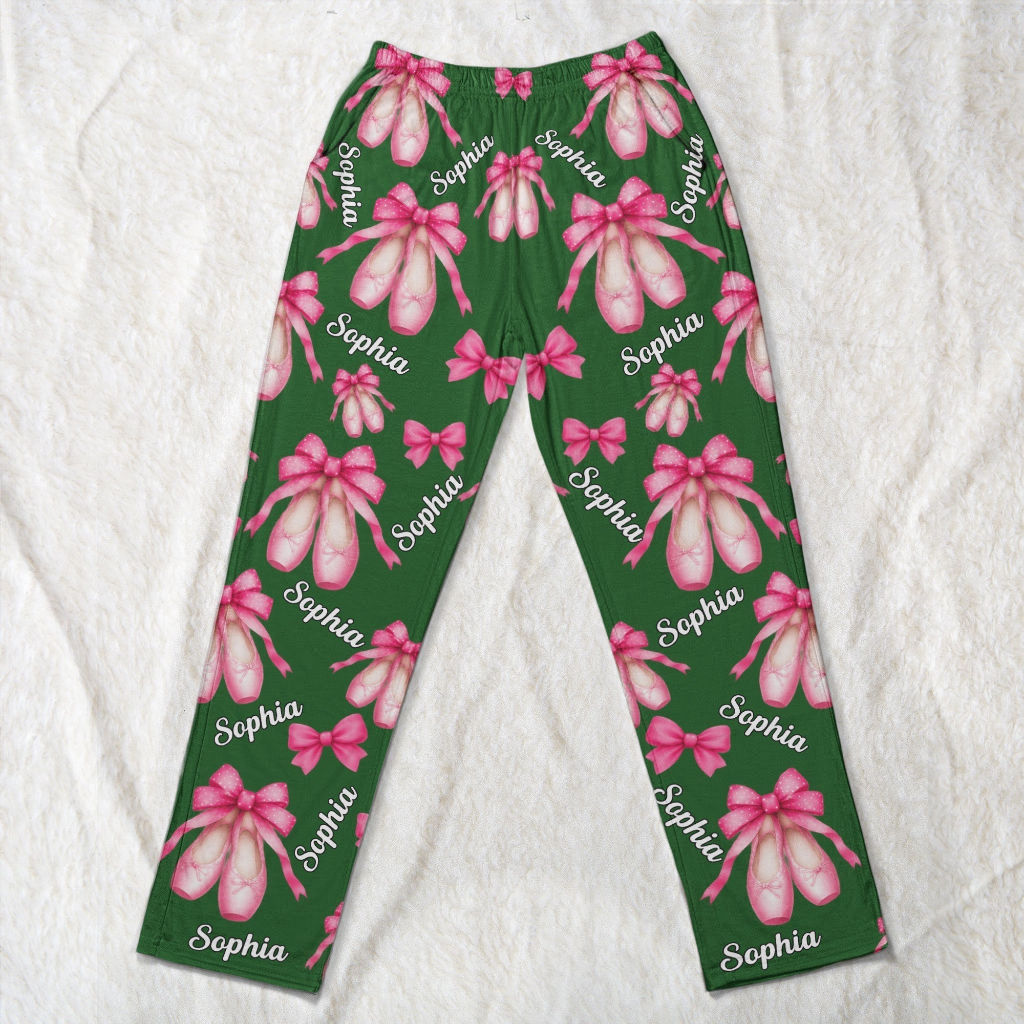 coquette bow ballet custom name number gift for ballet lover ballerina personalized lounge pants 5