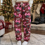 coquette bow hockey custom name number gift for hockey player hockey team personalized lounge pants 2