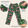 coquette bow hockey custom name number gift for hockey player hockey team personalized lounge pants 9
