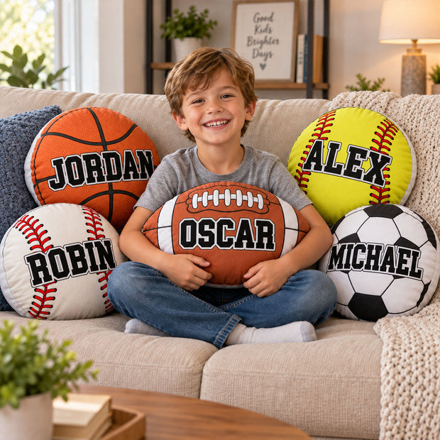 Sport Ball Christmas Gift For Kids, Family, Sport Lovers - Personalized Shaped Pillow