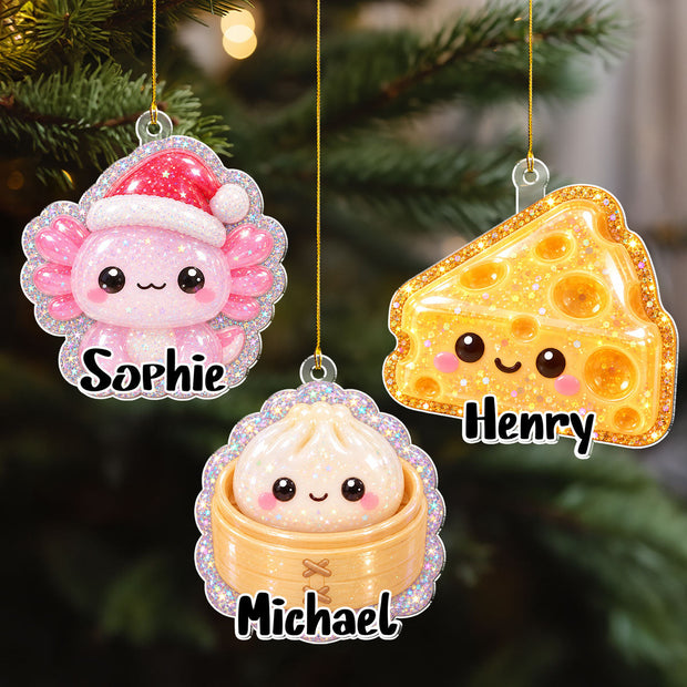 Squishy Love - Personalized Acrylic Ornament - Gift For Family